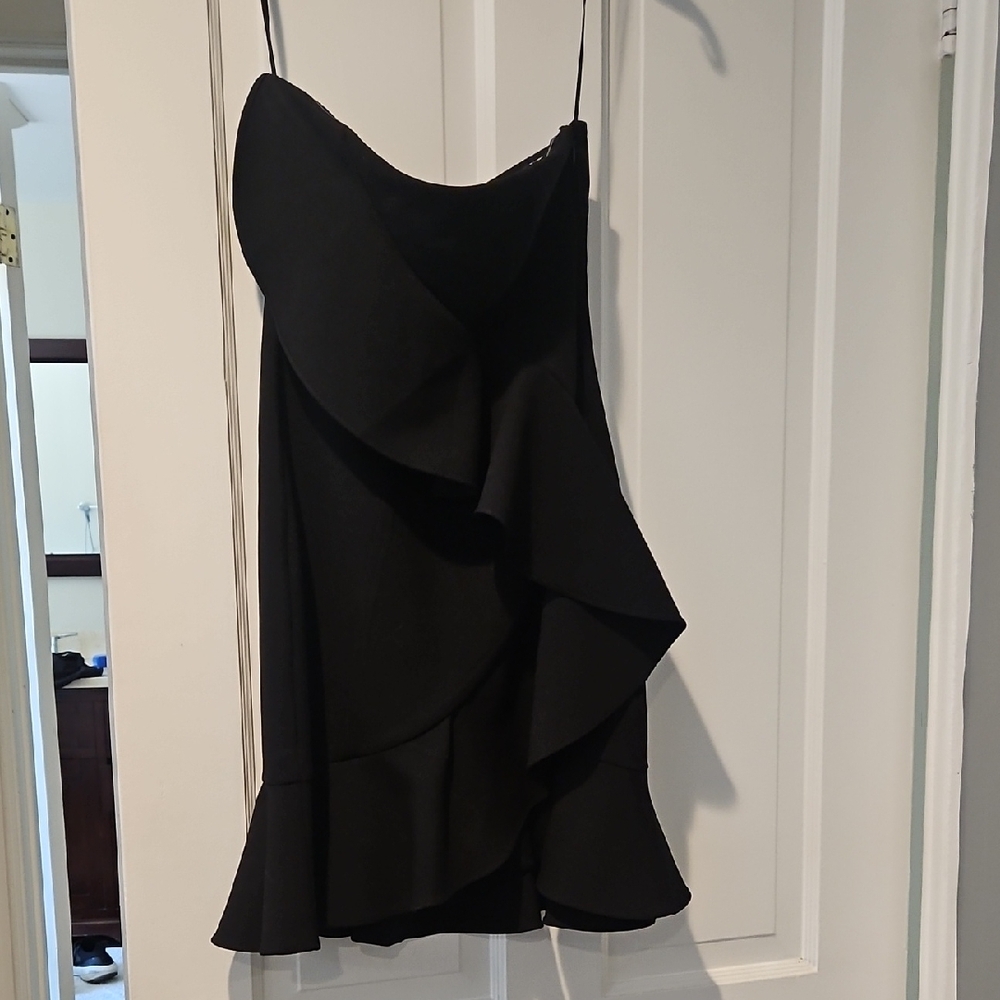 Elegant Black Ruffle Dress
